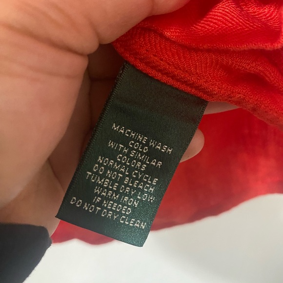Red Ralph Lauren Button up linen top - Picture 6 of 6